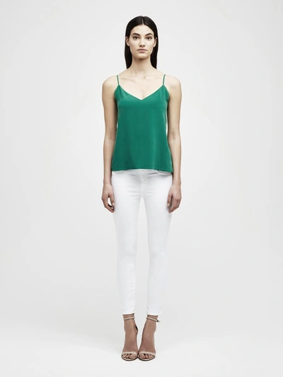 Shop L Agence Jane Camisole Tank In Emerald