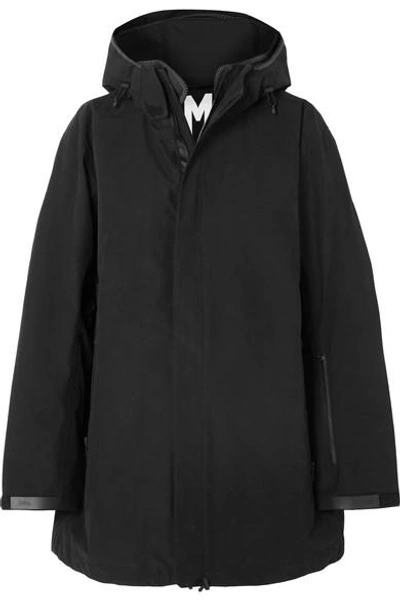 Shop Templa Hooded Cotton-blend Parka In Black