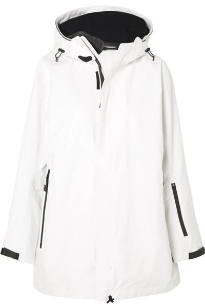 Shop Templa Hooded Cotton-blend Parka In White