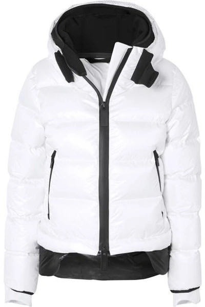 Shop Templa Nano Hooded Quilted Shell Down Coat In White