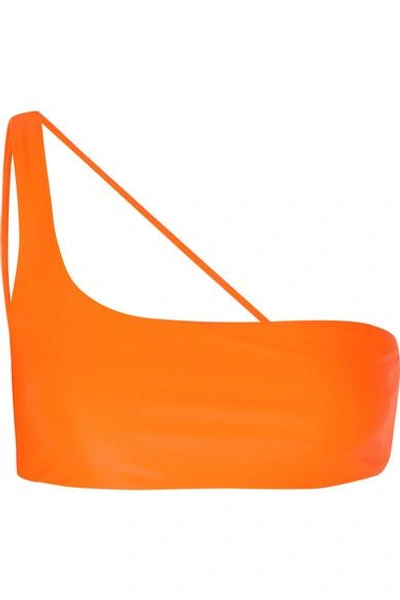 Shop Jade Swim Apex One-shoulder Bikini Top In Orange