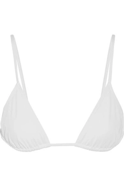 Shop Eres Les Essentiels Mouna Triangle Bikini Top In White