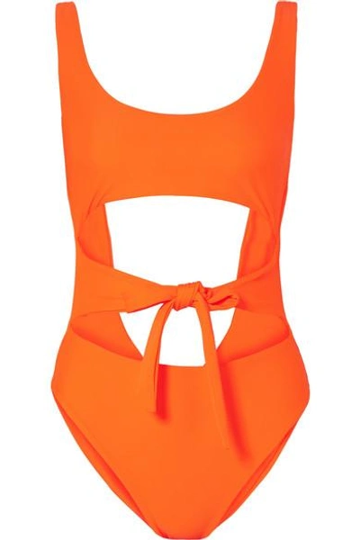 Shop Jade Swim Bond Cutout Swimsuit In Orange
