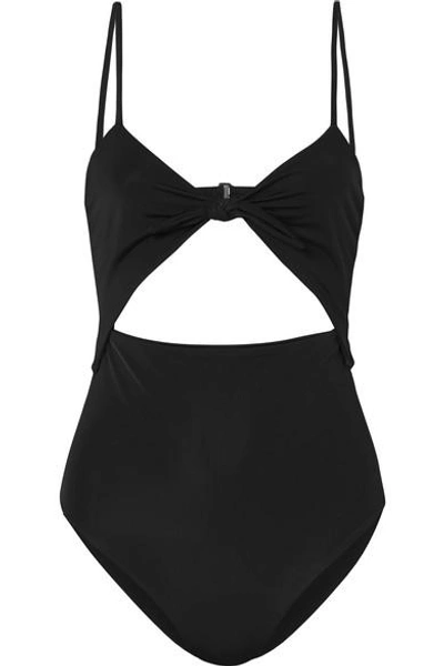 Shop Mara Hoffman Kia Cutout Swimsuit In Black