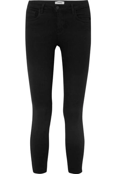 Shop L Agence Mazzy Cropped Low-rise Skinny Jeans