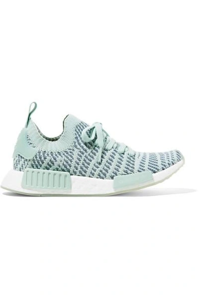 Shop Adidas Originals Nmd R1 Rubber-trimmed Primeknit Sneakers In Mint