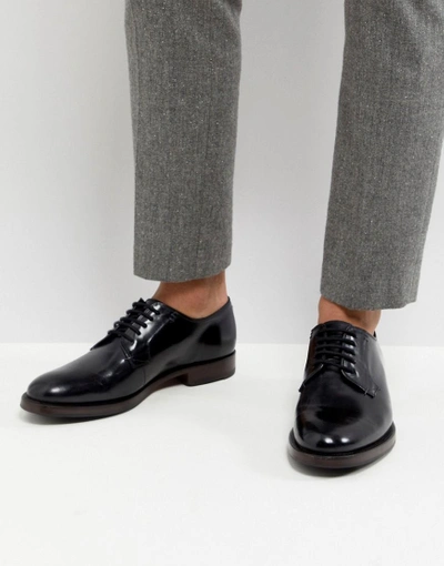Shop Ted Baker Silice Leather Derby Shoes - Black