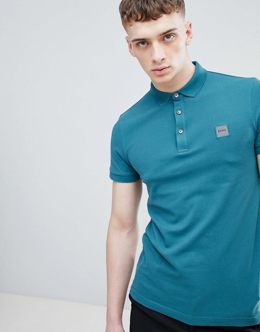 Hugo Boss Passenger Box Logo Polo Shirt In Dark Green - Green | ModeSens