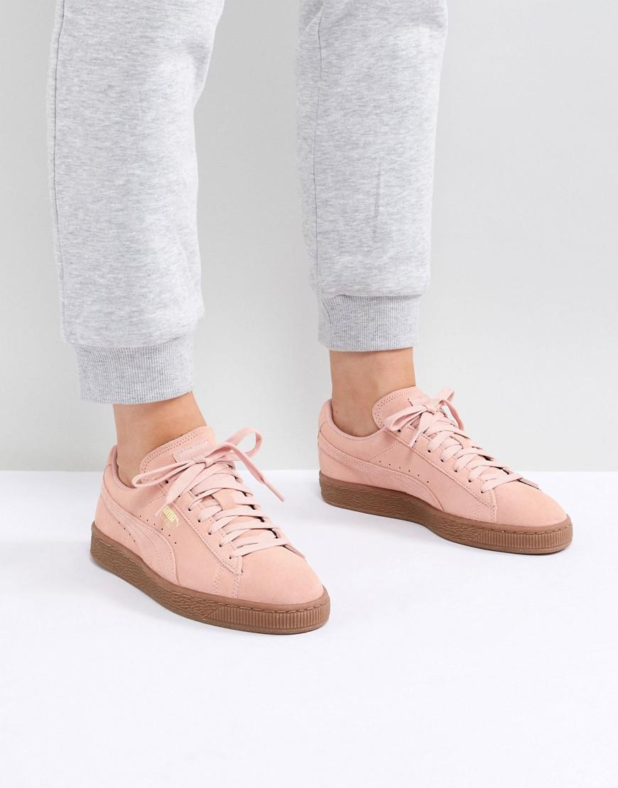 puma suede classic pink