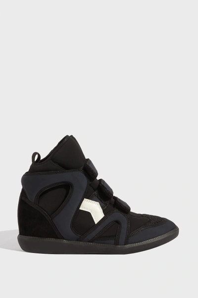 Isabel Marant Buckee Neoprene Wedge Trainers In Black