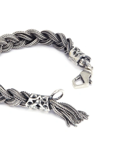 Shop Emanuele Bicocchi Braided Chain Bracelet In Metallic