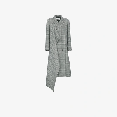 Shop Balenciaga Asymmetric Double-breasted Coat In Multicolour