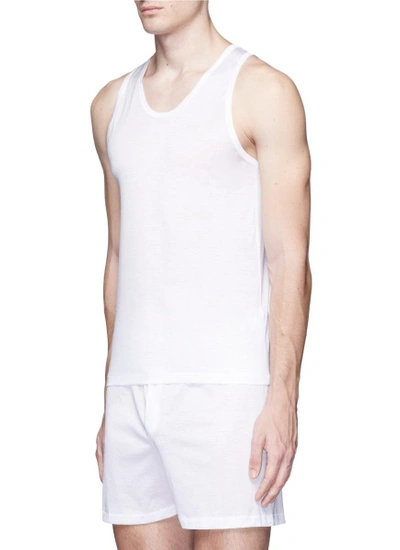 Shop Zimmerli 252 Royal Classic' Jersey Tank Top In White