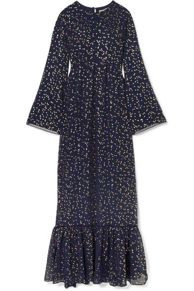 printed georgette maxi dress