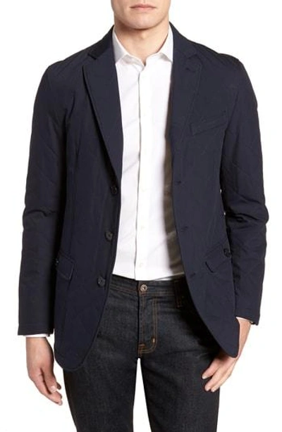 Shop Cardinal Of Canada Classic Fit Quilted Blazer In Navy