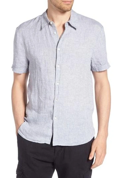 Shop James Perse Slim Fit Linen Sport Shirt In Chambray