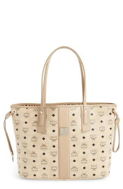 Shop Mcm Medium Liz Reversible Shopper - Beige