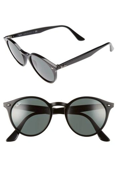 Shop Ray Ban Highstreet 51mm Round Sunglasses - Black