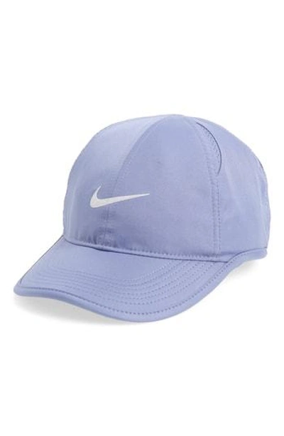 Shop Nike 'feather Light' Dri-fit Cap - Purple In Purple Slate/ Black/ Vast Grey