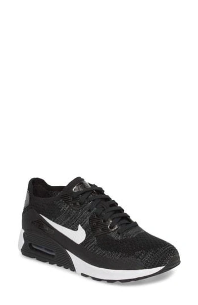 Shop Nike Air Max 90 Flyknit Ultra 2.0 Sneaker In Black/ White/ Dark Grey
