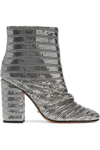 Shop Schutz Woman Chainmail Ankle Boots Silver