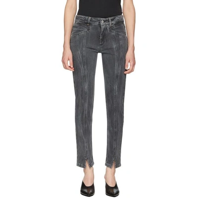 Shop Givenchy Grey Skinny Fit Lightning Jeans In 021 Grey