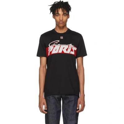 Shop Givenchy Black Motocross Print T-shirt