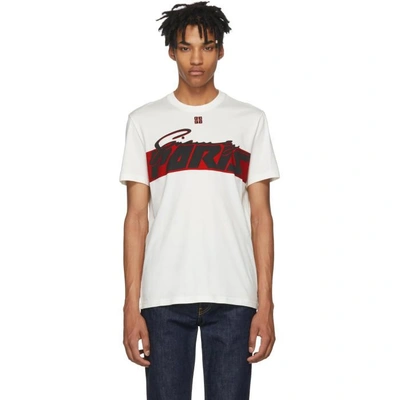 Shop Givenchy White Motocross Print T-shirt In 101 Natural