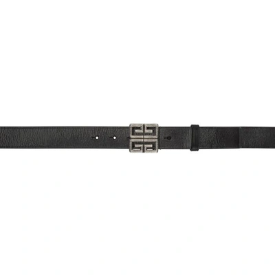 Shop Givenchy Black 4g Engraved Belt In 001 Black