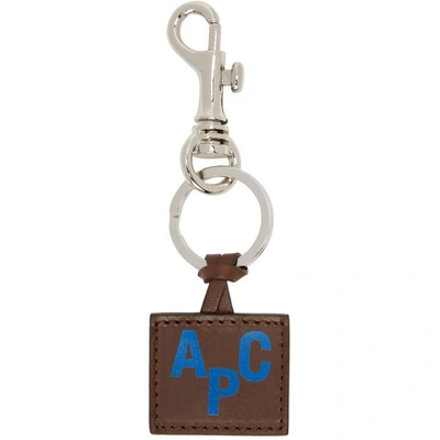Shop A.p.c. Brown Jimy Keychain In Cai Cafe