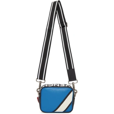 Shop Givenchy Blue & White Mc3 Crossbody Bag