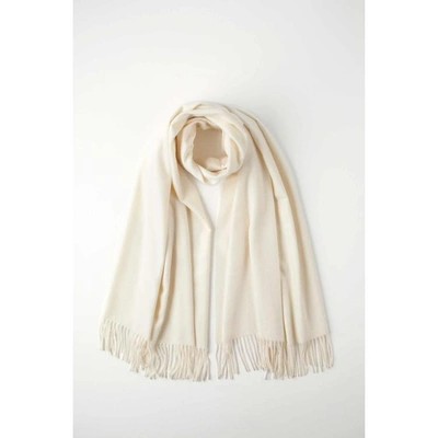 Shop Johnstons Of Elgin White Classic Cashmere Stole