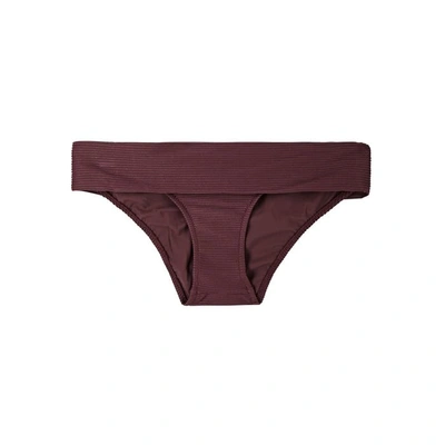 Shop Heidi Klein Burgundy Ribbed Bikini Briefs