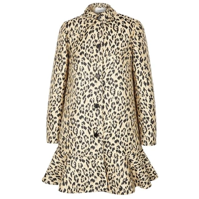Shop Valentino Leopard-jacquard Coat