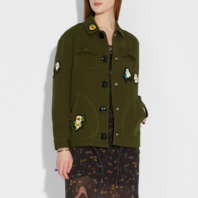 Shop Coach Disney X 's Jacket In Khaki Green