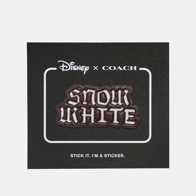 Shop Coach Disney X Schneewittchen Sticker In Oxblood/multi