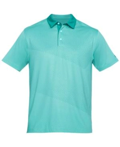 Shop Under Armour Men's Printed Polo In Tropical Tide