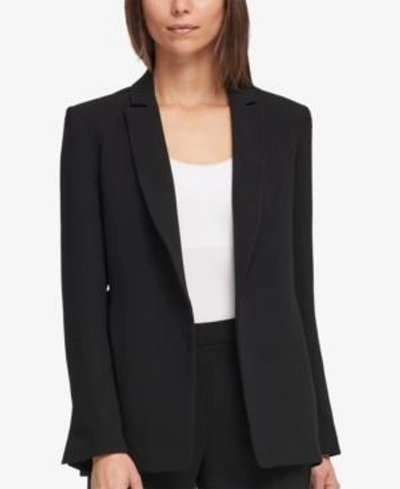 Shop Dkny Open-front Blazer, Created For Macy's In Black
