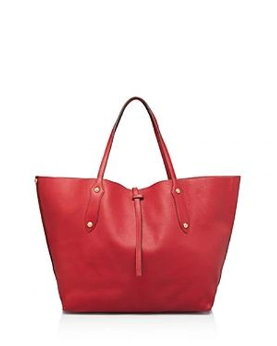 Shop Annabel Ingall Isabella Large Leather Tote In Cherry