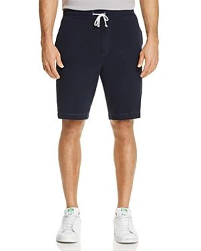 Shop M Singer French Terry Fleece Shorts In Navy