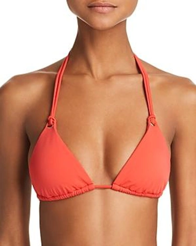Shop Heidi Klum Swim Majestic Triangle Bikini Top In Coral Dust