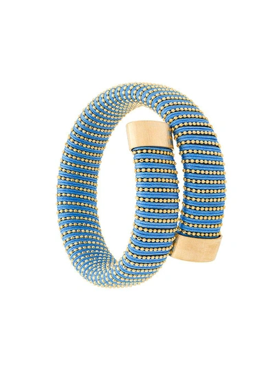 Shop Carolina Bucci Caro Cuff Bracelet In Blue