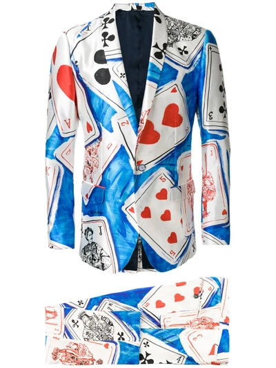 Shop Dolce & Gabbana Slim-fit Playing Cards Suit