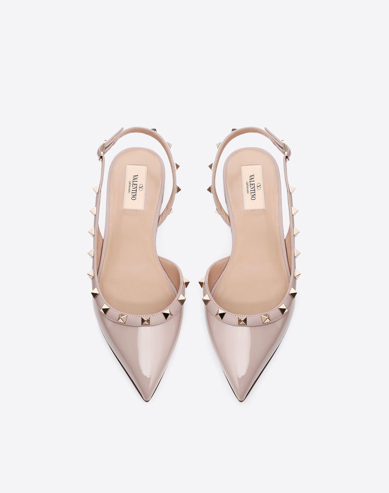 valentino rockstud pointy toe flat