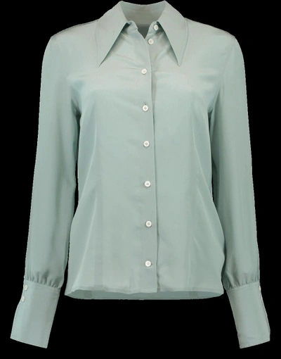 Shop Victoria Beckham Slash Sleeve Shirt In Jade