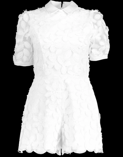 Shop Alexis Embroidered Pierra Romper In White