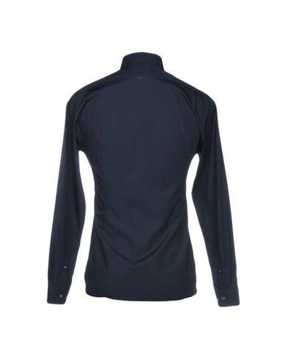 Shop Acne Studios Solid Color Shirt In Dark Blue