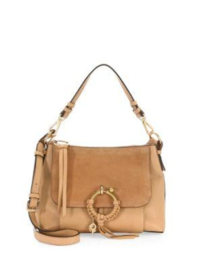 Shop See By Chloé Small Joan Leather Shoulder Bag In Blush Nude