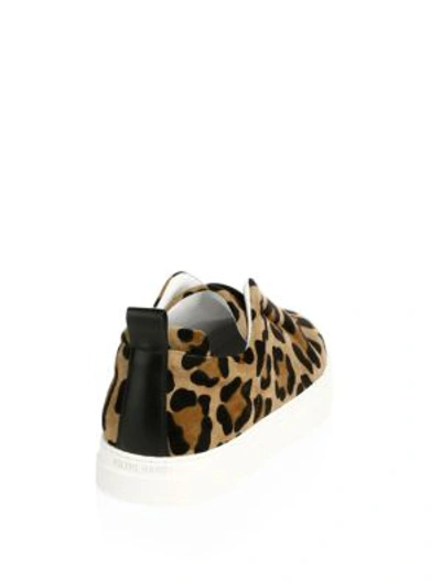 Shop Pierre Hardy Slider Suede Leopard Print Sneakers