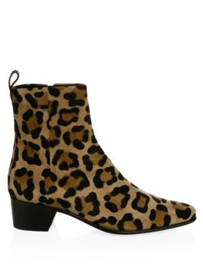 Shop Pierre Hardy Reno Suede Leopard Print Booties